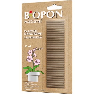 BiOPON Tyčinkové hnojivo s vermikompostem natural 30 ks