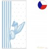 Veba dětský ručník Nora Zvědavý zajíček 50 x 100 cm modrá