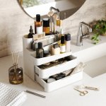 Umbra Organizér na kosmetiku GLAM bílý šedý – Zboží Dáma