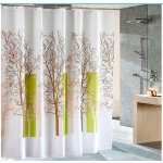 Aqualine polyester bílá/zelená strom ZP009 180 x 200 cm – Zboží Dáma