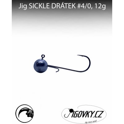 Jigovky.cz Jigové hlavičky Sickle Drátek vel.4 12g 5 ks – Sleviste.cz
