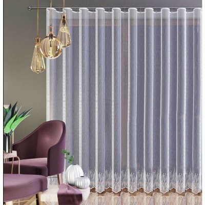 Hotová záclona nebo balkonový komplet, Nela, bílá 200 x 250 cm dveře – Hledejceny.cz