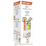 Elmex Kids zubní pasta 50 ml + zubní kartáček + kelímek na zubní kartáček dárková sada – Sleviste.cz