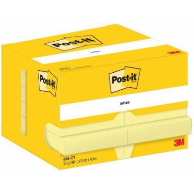 3M POSTIT Samolepicí lístek, kanárkově žlutá, 51 x 76 mm, 12 x 100 listů, 3M POST IT 7100290170 ,balení 1200 ks 322296 – Hledejceny.cz