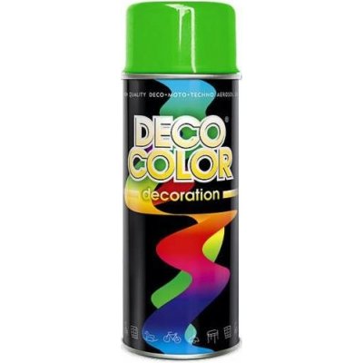 DecoColor 400 ml Barva ve spreji DECO lesklá RAL 6018 zelená světlá – Zbozi.Blesk.cz