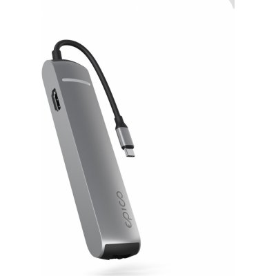 Epico 6v1 Slim Hub 8K s USB-C konektorem - šedá 9915112100070 – Zboží Živě