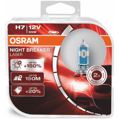 Osram Night Breaker Laser H7 PX26d 12V 55W 2 ks – Zboží Mobilmania
