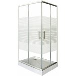 Sanotechnik Sprchový kout s vaničkou, chrom, 80 x 100 x 185 cm – Zboží Mobilmania