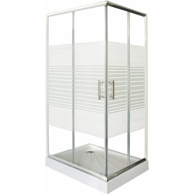 Sanotechnik Sprchový kout s vaničkou, chrom, 80 x 100 x 185 cm – Zboží Mobilmania
