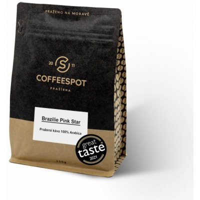 Coffeespot Brazílie Pink Star Scr.19 zrnková 250 g – Hledejceny.cz