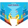 Párty pozvánka POZVÁNKY a obálky Baby Shark