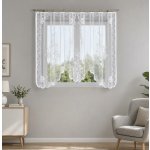 Dekorační oblouková krátká záclona na žabky FUKSJA bílá 400x160 cm MyBestHome – Hledejceny.cz