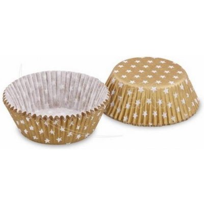 Dortisimo Košíčky na muffiny Zlaté s hvězdičkami 5x3 cm 40 ks – Zboží Mobilmania
