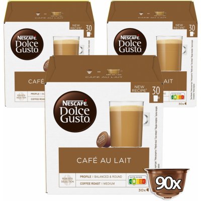 Nescafé Dolce Gusto kávové kapsle café au lait XL 3 x 30 ks