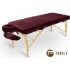 Fabulo GURU Set dřevěný masážní stůl bordová 192 x 76 cm 16,8 kg