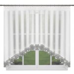 Fliying Hotová voálová záclona L223/4 bílá se zirkony 400x150 cm – Zboží Mobilmania