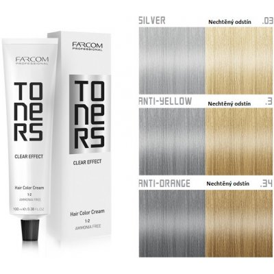 Farcom Toners Permanent Hair Color Cream Silver 100 ml