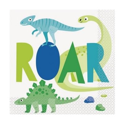 Unique Ubrousky papírové Dino Roar 16ks 33x33cm – Sleviste.cz