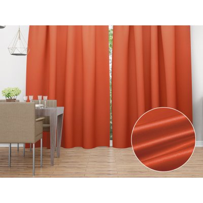 Biante Saténový závěs LUX-L045 Cihlově červený 140x220 cm – Sleviste.cz
