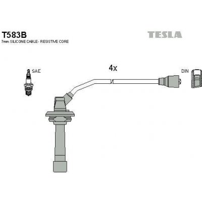 Sada kabelů pro zapalování TESLA T583B – Hledejceny.cz