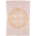 Sanu Babu přehoz na postel s tiskem bílý zlatý tisk Mandala 205 x 136 cm – Zboží Dáma