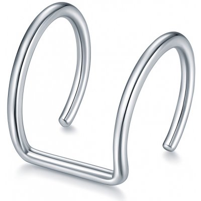 SARINES Minimalistický stříbrný ear cuff z chirurgické oceli S1103 – Sleviste.cz