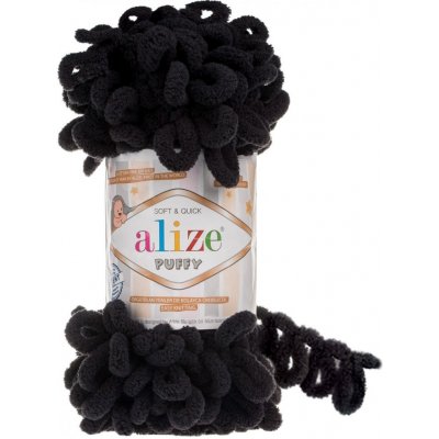 Alize Puffy 60 černá – Zboží Dáma