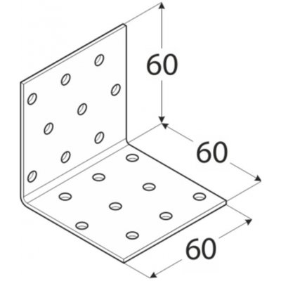 Domax Úhelník montážní KM 4, 60 x 60 x 60, zinek – Hledejceny.cz