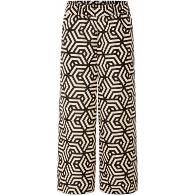 Esmara Dámské lněné culotte kalhoty vzorovaná/černá/béžová – Zboží Mobilmania