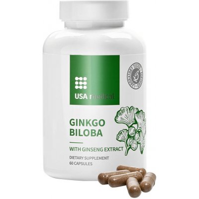 USA medical Ginkgo Biloba 60 kapslí