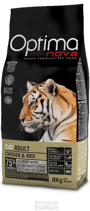 Visán OPTIMA nova Cat Adult Chicken & Rice 8 kg