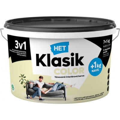 Het Klasik Color malířská barva, 0658 žlutý pastelový, 7+1 kg – Hledejceny.cz