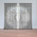 Sablio Záclony Černobílá pampeliška: 2ks 150x250cm – Hledejceny.cz