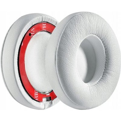 eses náušníky pro sluchátka Beats Solo 2 a 3 bílé kožené – Zboží Mobilmania