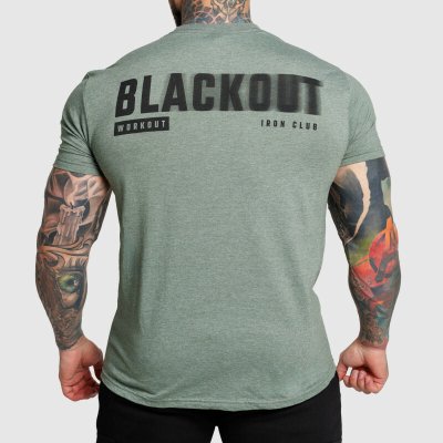 Iron Aesthetics pánské tričko Blackout zelené – Zboží Dáma