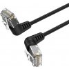 síťový kabel Vention IBOBQ Cat6A UTP Rotate Right Angle Ethernet Patch, 20m, černý
