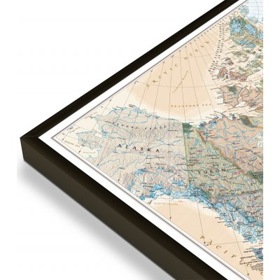 National Geographic Kanada - nástěnná mapa Executive 97 x 81 cm Varianta: mapa v hliníkovém rámu, Provedení: černý rám