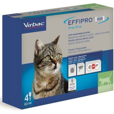 Effipro DUO Cat (1-6kg) 50/60 mg, 4 x 0,5 ml – Zboží Dáma