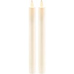 SIRIUS LED svíčka vysoká z pravého vosku Sara, mandlová, 2 × 25 cm, 2× AAA, balení 2 ks – Hledejceny.cz