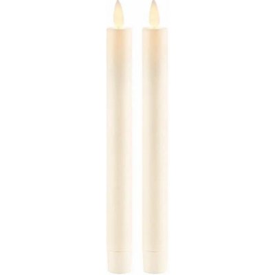 SIRIUS LED svíčka vysoká z pravého vosku Sara, mandlová, 2 × 25 cm, 2× AAA, balení 2 ks – Hledejceny.cz