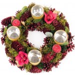 Magichome Věnec adventní červený 30 cm – Hledejceny.cz