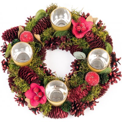 Magichome Věnec adventní červený 30 cm – Hledejceny.cz