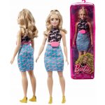 Barbie Modelka černo-modré šaty s ledvinkou – Hledejceny.cz