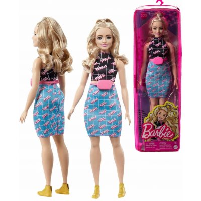 Barbie Modelka černo-modré šaty s ledvinkou – Hledejceny.cz