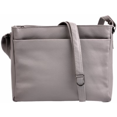 New Bags kožená kabelka přes rameno LB-206 šedá – Zboží Mobilmania