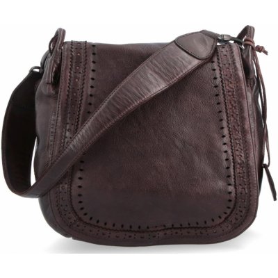 Noelia Bolger kožená dámská crossbody kabelka hnědá NB 2031 brown – Zboží Mobilmania