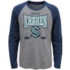 Dětské tričko s potiskem Outerstuff Dětské tričko Seattle Kraken Stick Up LS Triblend Raglan dlouhý rukáv