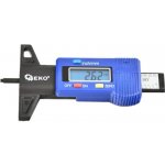 GEKO Digitální měřič hloubky dezénu pneumatik, rozsah 0 - 25,4 mm