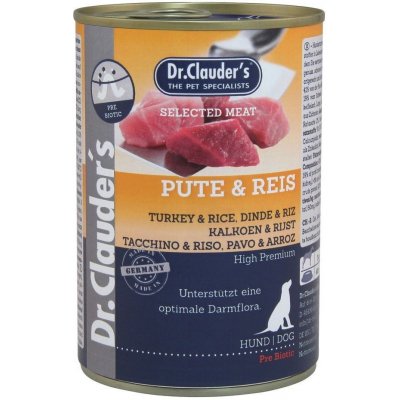 Dr.Clauder´s Pute & Reis (krůta s rýží) 400g dog