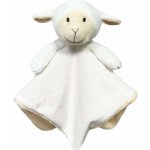 Teddies Ovce/ovečka usínáček chrastítko plyš 25x25cm bílá na kartě v sáčku – Hledejceny.cz
